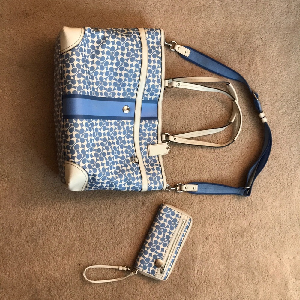 COACH diaper bag and wallet